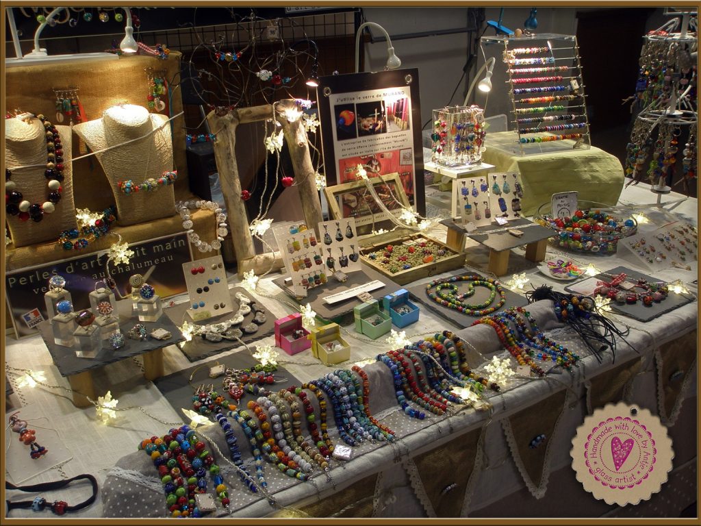 Marché noël Herault avec Antje Beurtheret verre au chalumeau